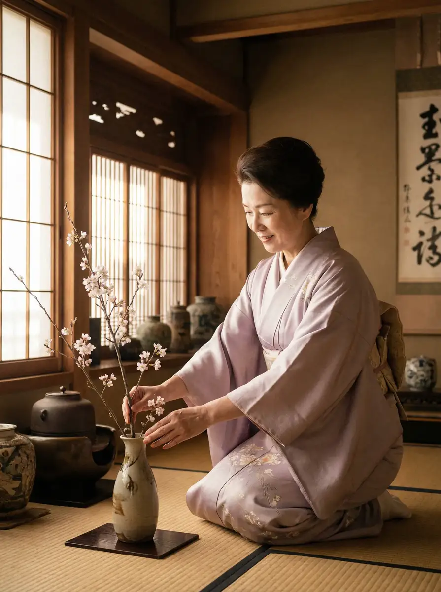 一位优雅的 女性向-甜美女性向精选剧|小说动漫高清免费在线看 在和室中插花